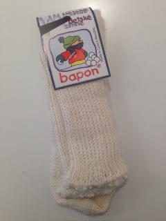 Dětské pletené ponožky s vlnou Béžová, 17-18