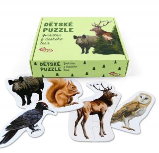 Dětské puzzle Chytrá Opička - Zvířátka z českého lesa