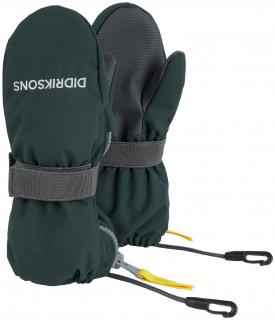 Dětské rukavice Didriksons Biggles Zip tmavě zelené - celorozpínací palčáky 0-2 roky