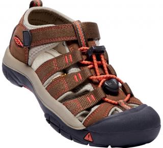 Dětské sandály KEEN Newport H2 dark earth/spicy orange 27/28