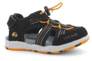 Dětské sandály Viking Thrill black/orange 31