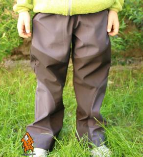 Dětské softshellové kalhoty Fantom do nápletu outdoor šedo černé 98 /3 roky/