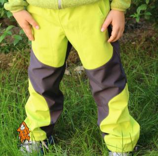 Dětské softshellové kalhoty Fantom outdoor s bambusem signální žluto černá 92 /2roky/