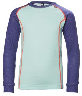 Dětské termo triko Helly Hansen JR Lifa Merino crew lavender 128-134/S/7-8 let