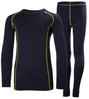 Dětské termoprádlo Helly Hansen JR Lifa Merino set navy  model 2019 128 /8 let/