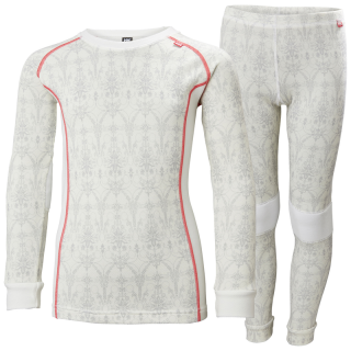 Dětské termoprádlo Helly Hansen JR Lifa Merino set - off white 128 /8 let/