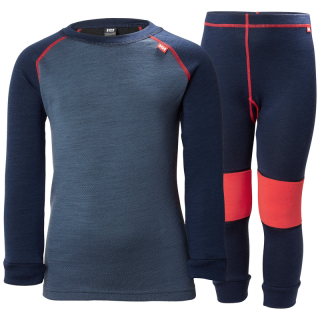 Dětské termoprádlo Helly Hansen K Lifa Merino set - evening blue 110 /5 let/