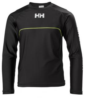 Dětské UV triko Helly Hansen JR Rider Rashguard ebony 152-158 /12 let/