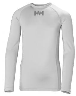 Dětské UV triko Helly Hansen JR Waterwear Rashguard grey fog 140-146/M/9-10 let