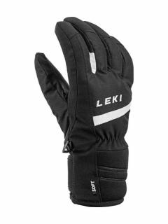 Dětské zimní rukavice Leki Glove Max Junior black-white - prstové 3