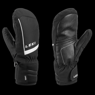 Dětské zimní rukavice Leki Glove Max Junior Mitt black-white - palčáky 4