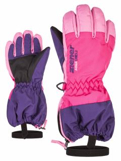 Dětské zimní rukavice Ziener LEVIO AS® MINIS 129 - celorozepínací prstové 3/3 roky/104 cm