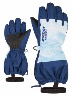 Dětské zimní rukavice Ziener LEVIO AS® MINIS 143 - celorozepínací prstové 5/8 let/128 cm