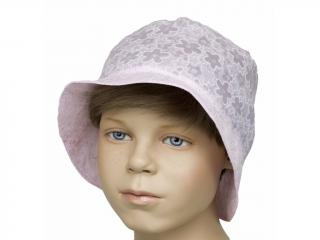 Dětský klobouk Fantom  růžový s kytičkou 46 cm