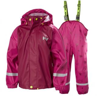 Dětský komplet do deště Helly Hansen K Bergen AOP PU rainset very berry 104 /4 roky/