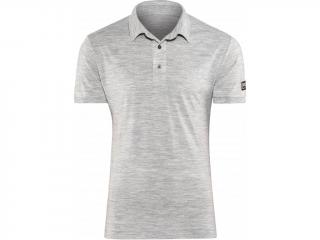 Pánské funkční merino polotričko [SN] Essential polo ash melange XL
