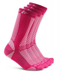 Ponožky Craft Warm  2-pack - růžové 40-42
