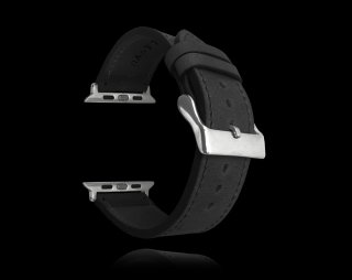 Černý kožený řemínek LAVVU pro APPLE WATCH LSXABS Šířka řemínku pro Apple Watch: 38-40