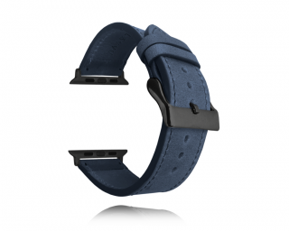 Modrý kožený řemínek LAVVU pro APPLE WATCH LSXALB Šířka řemínku pro Apple Watch: 42-44