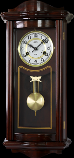 Nástěnné dřevěné hodiny tmavě hnědé PRIM Retro Roman E07P.3925.52