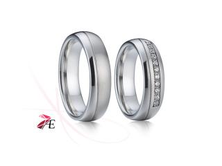 Ocelové snubní prsteny 001 - Romeo a Julie