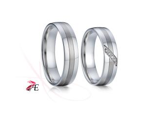 Ocelové snubní prsteny 004 - Charles a Diana