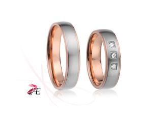 Ocelové snubní prsteny 018 - Wiliam a Kate