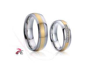 Ocelové snubní prsteny 020 - Brad a Angelina