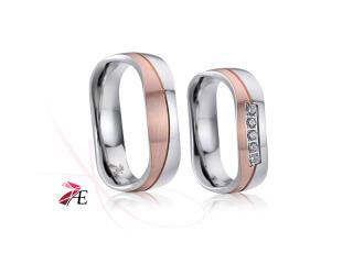 Ocelové snubní prsteny 021 - Napoleon a Josefína