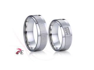 Ocelové snubní prsteny - 028