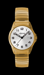 Pánské hodinky LAVVU STOCKHOLM Big Gold LWM0025