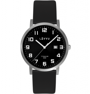 Pánské hodinky LAVVU TITANIUM LYNGDAL Black LWM0211