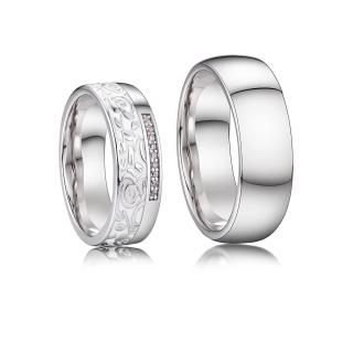 Stříbrné snubní prsteny - 038 925AG - Harry a Meghan