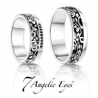 Stříbrné snubní prsteny - 043 925AG - Mila a Ashton