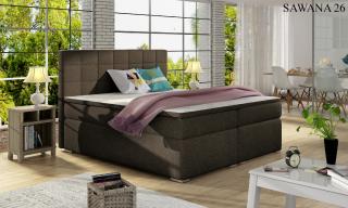 Čalouněná postel ALICE Boxsprings 140 x 200 cm Provedení: Sawana 26