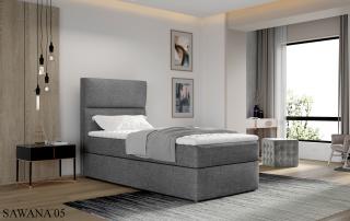 Čalouněná postel ARCO Boxsprings 90 x 200 cm Provedení: Sawana 05
