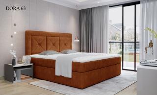 Čalouněná postel IDRIS Boxsprings 140 x 200 cm Provedení: Dora 63