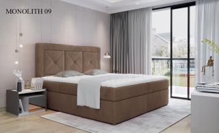 Čalouněná postel IDRIS Boxsprings 140 x 200 cm Provedení: Monolith 09