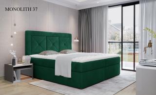 Čalouněná postel IDRIS Boxsprings 140 x 200 cm Provedení: Monolith 37