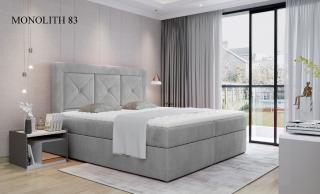 Čalouněná postel IDRIS Boxsprings 140 x 200 cm Provedení: Monolith 83