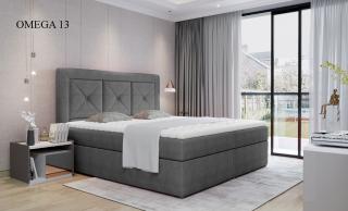 Čalouněná postel IDRIS Boxsprings 140 x 200 cm Provedení: Omega 13