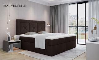 Čalouněná postel IDRIS Boxsprings 160 x 200 cm Provedení: Mat Velvet 29