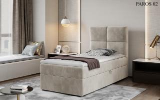 Čalouněná postel RIVIA Boxsprings 90 x 200 cm Provedení: Paros 02