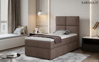 Čalouněná postel RIVIA Boxsprings 90 x 200 cm Provedení: Sawana 25