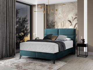 Čalouněná postel SAFIRO Boxsprings 140 x 200 cm Barva: Monolith 76