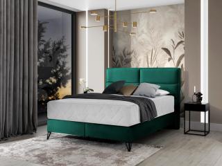 Čalouněná postel SAFIRO Boxsprings 140 x 200 cm Barva: Nube 35
