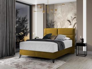 Čalouněná postel SAFIRO Boxsprings 140 x 200 cm Barva: Nube 45