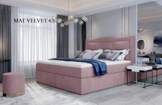 Čalouněná postel VIVRE Boxsprings 180 x 200 cm Provedení: Mat Velvet 63