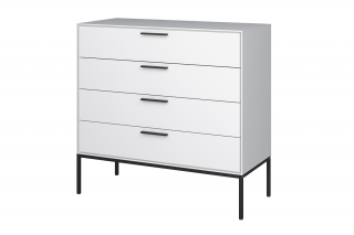 Komoda SLIMLINE 4 zásuvky bílá 90 x 87 x 40 cm