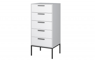 Komoda SLIMLINE 5 zásuvek bílá 70 x 130 x 40 cm